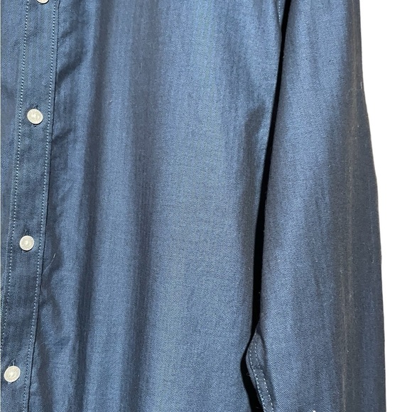 Vince Camuto Button up Dress Shirt Blue - Size 15.5 Slim Fit - Shimmer to Fabric - Picture 2 of 10